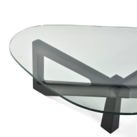 Design coffee table in tempered glass - Nodda