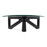 Mesa de centro de design em vidro temperado - Nodda