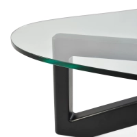 Design coffee table in tempered glass - Nodda