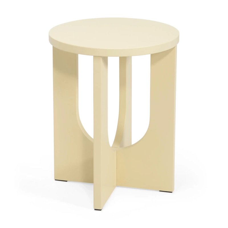 Mesa de apoio de madeira Flop | Design redondo lacado 40 cm