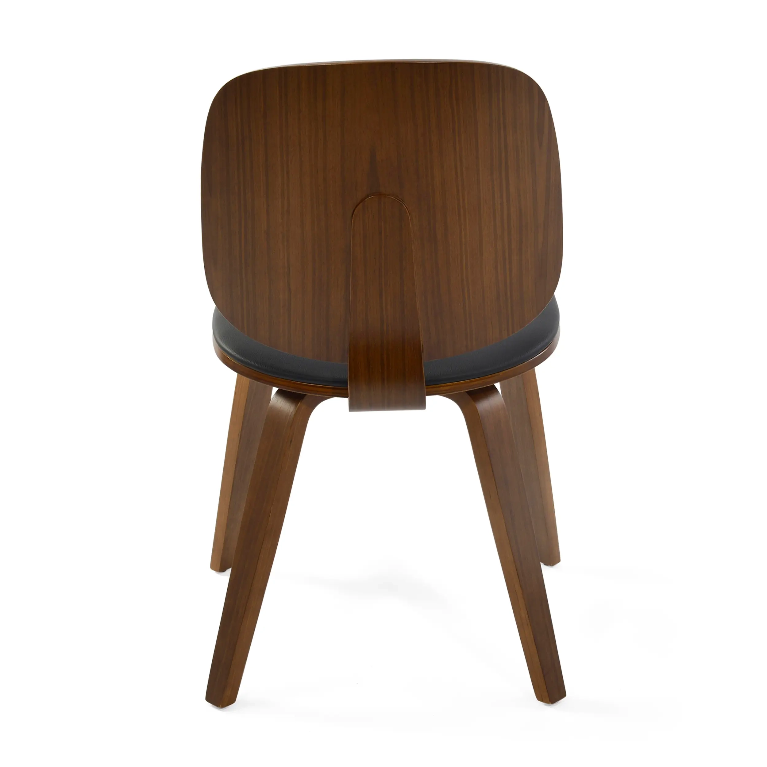 Silla nórdica Hut S en nogal con asiento tapizado comedor