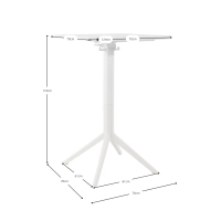 Kunststof opvouwbare outdoor hoge tafel - Moises