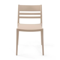 Silla apilable de polipropileno apta para exterior - Creta