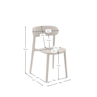 Stapelbarer Design-Stuhl aus Polypropylen - Sun