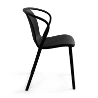 Chaise empilable avec accoudoirs pour l'intérieur et l'extérieur - Pierre