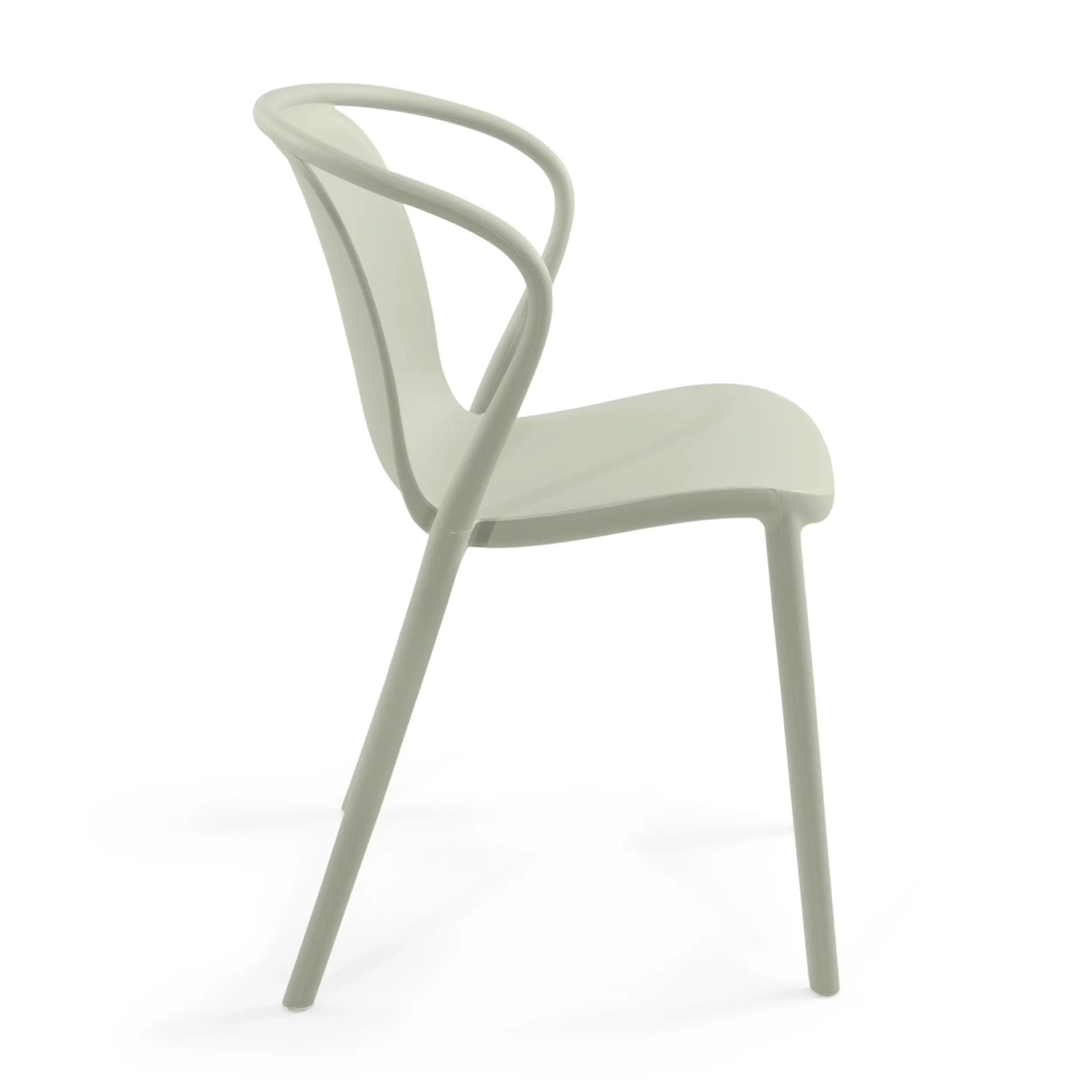 Silla apilable con reposabrazos para interior y exterior - Pierre