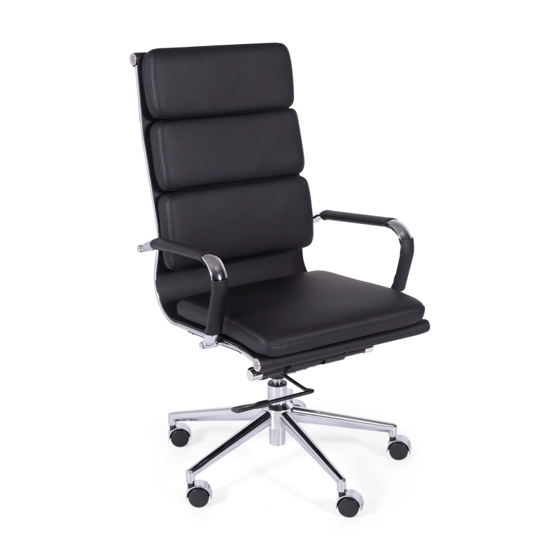 Bürostuhl aus italienischem Leder mit hoher Rückenlehne | Elegantes Design