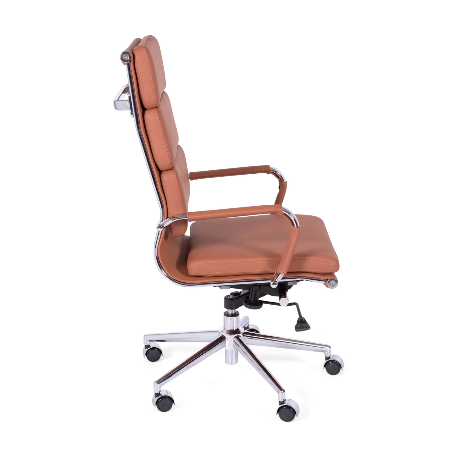 Bürostuhl aus italienischem Leder mit hoher Rückenlehne | Elegantes Design