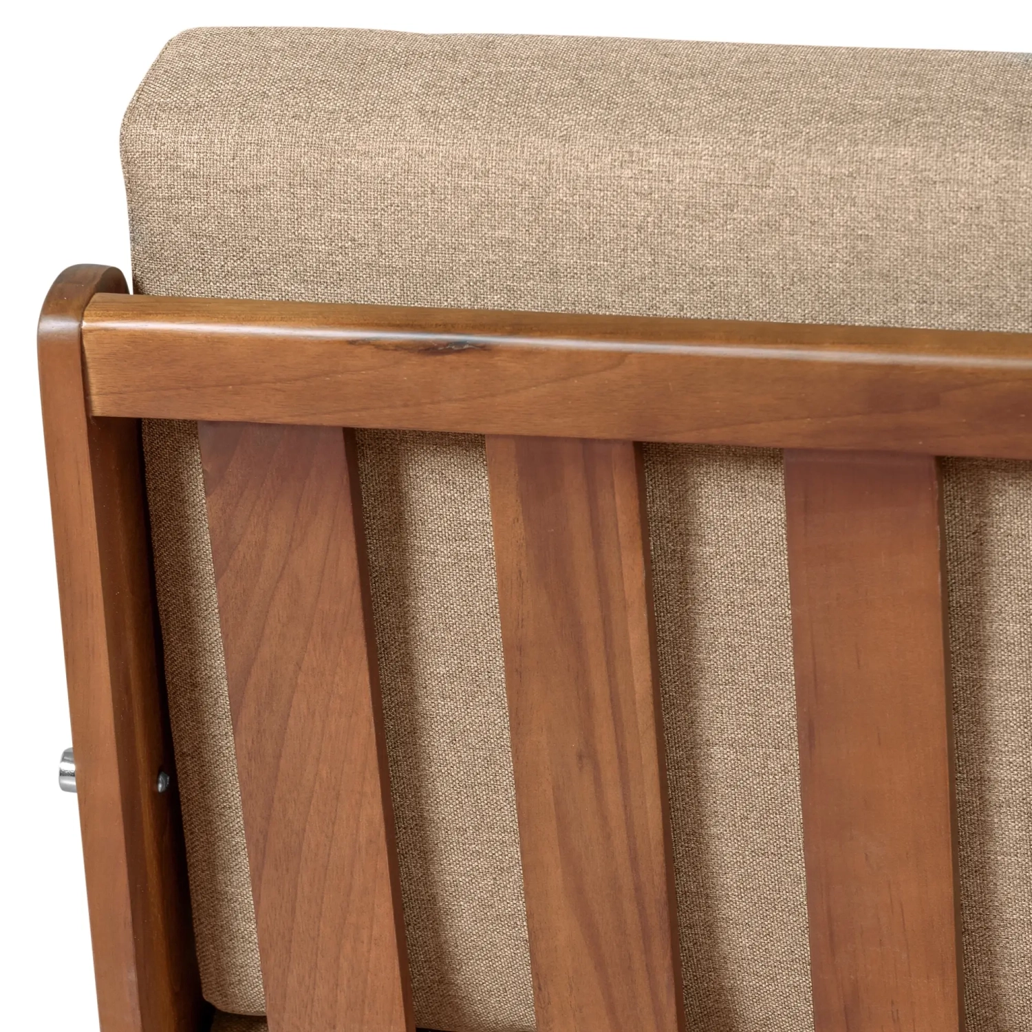 Sofá Industrial Daneu estofado em algodão-Sofás de madeira-Mueble Design