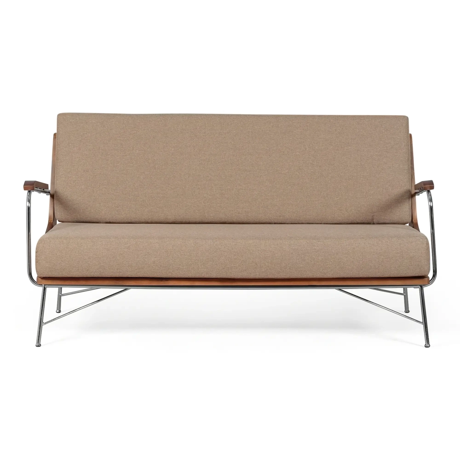 Industriële Sofa Daneu bekleed met katoen - Houten Sofas - Mobelarium