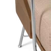 Divano industriale Daneu imbottito in cotone-Divani in legno-Mobilie Design