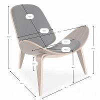 Inspiration Shell CH07 en Noyer - Chaises scandinaves - Meublesconcept