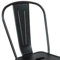 Bistro Tabouret industriel de style avec dossier - Tabourets industriels