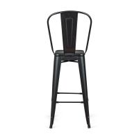 Bistro Stylowy taboret industrialny z oparciem - Taborety industrialne
