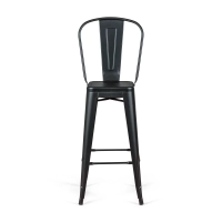 Bistro Stylowy taboret industrialny z oparciem - Taborety industrialne