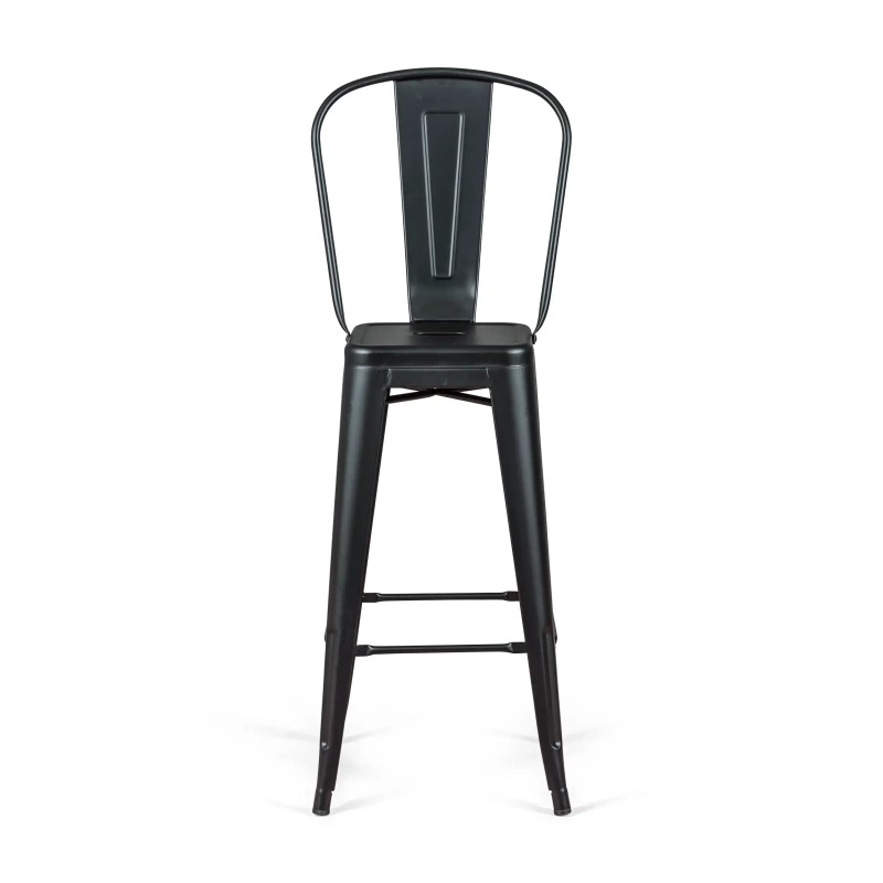 Bistro Style Industriehocker mit Rückenlehne - Industriehocker
