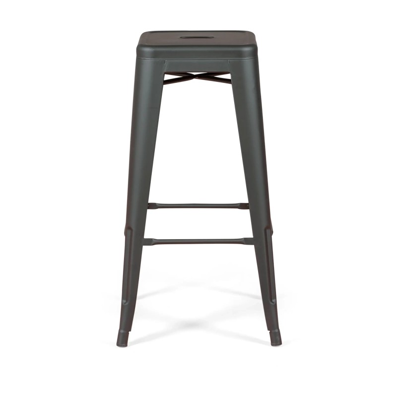 Bistro taboret industrialny Matt 76CM biały - Taborety i krzesła industrialne