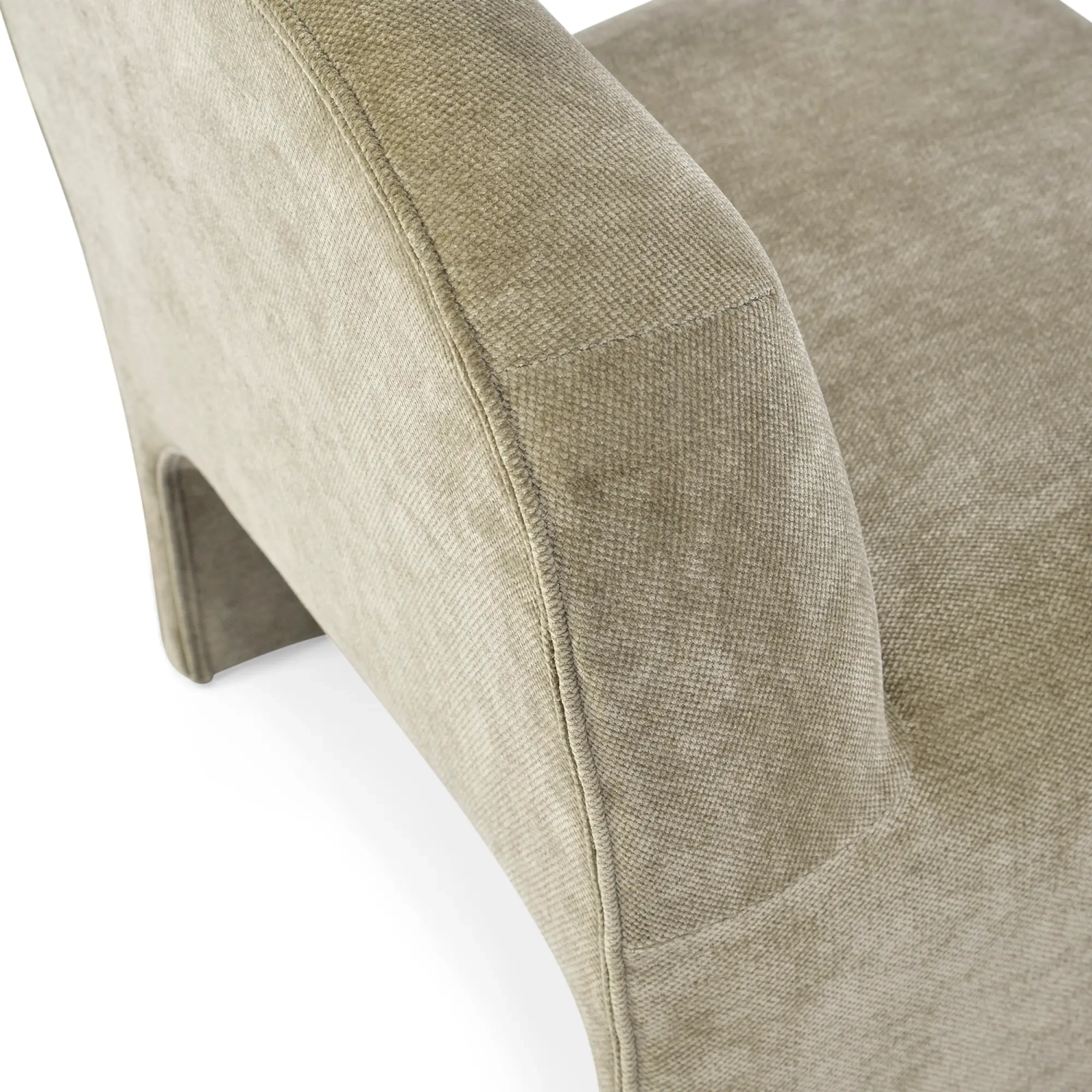 Gestoffeerde design fauteuil Basel, minimalistische en comfortabele stijl