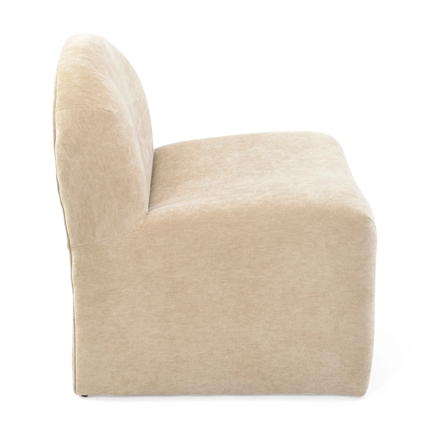 Cadeirão de design estofado Basel, estilo minimalista e confortável