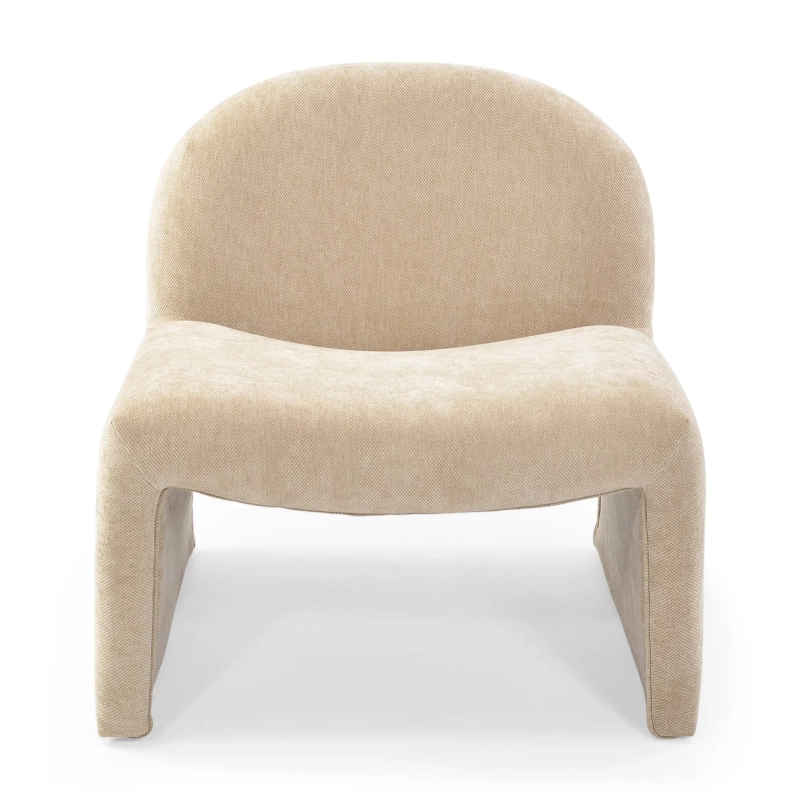 Möblerad designfåtölj Basel, minimalistisk och bekväm stil
