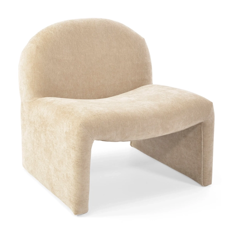 Basel upholstered design armchair, minimalist and comfortable style