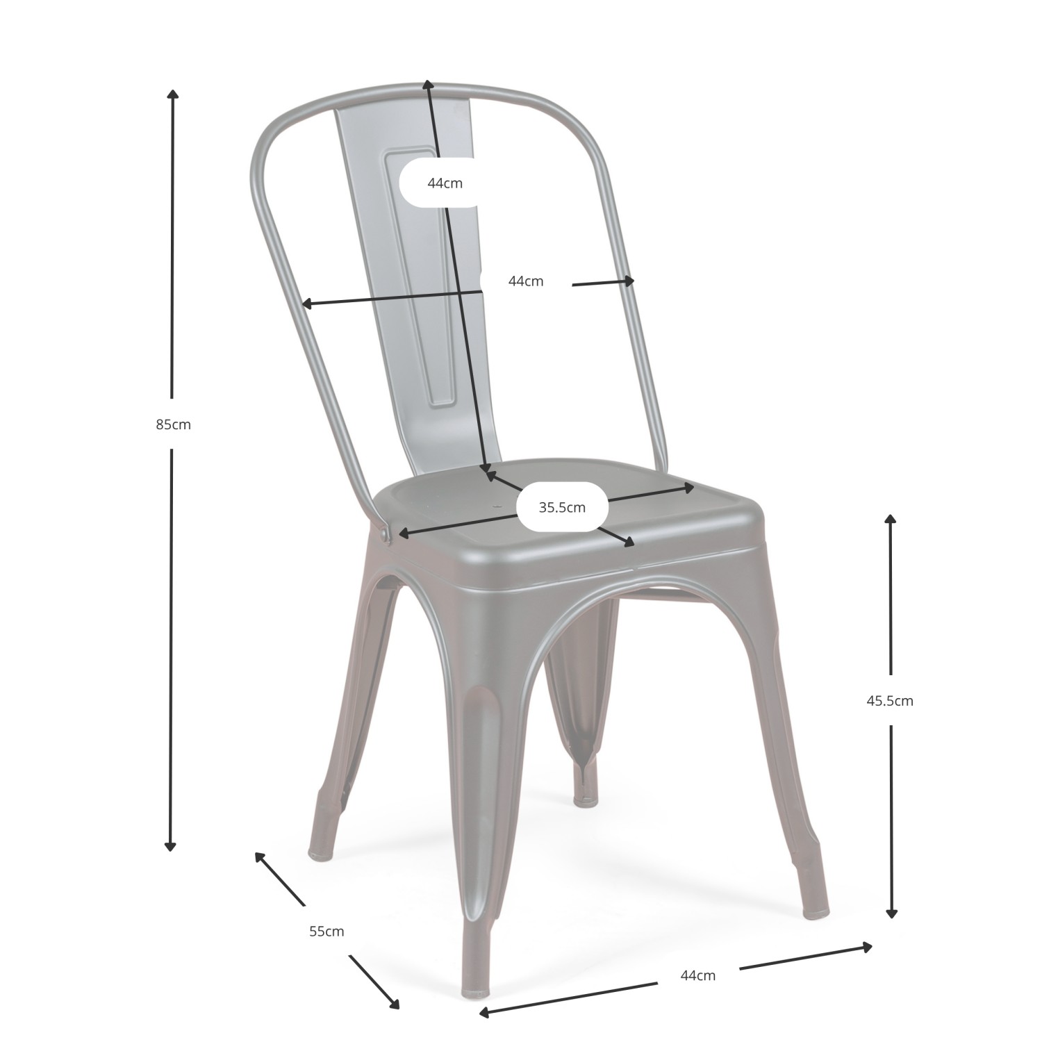 Industriele stoel Bistro New Edition - Industriele krukken en stoelen