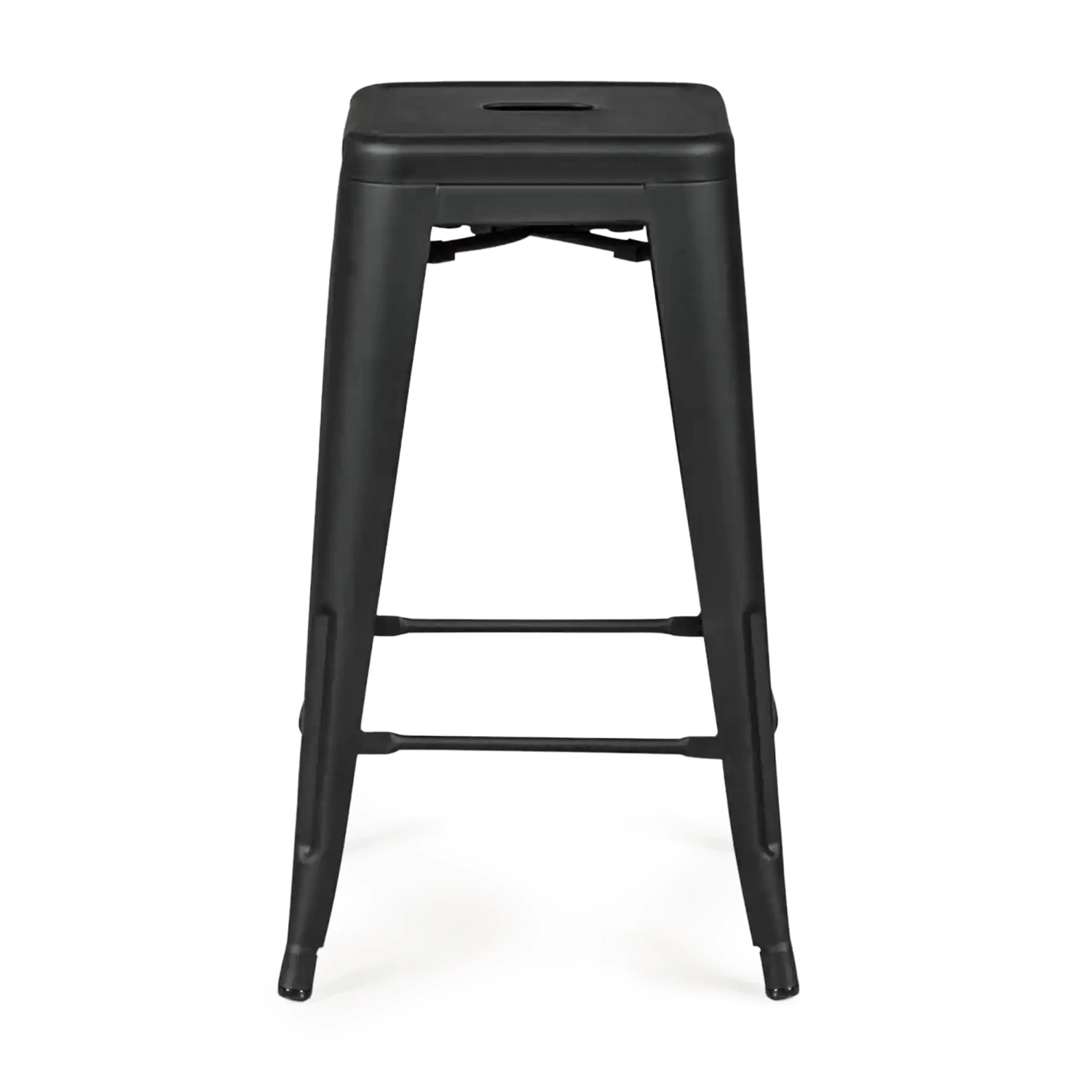 Taburete industrial Bistro 66 cm | Acero apilable brillante o mate