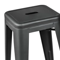 Taburete industrial Bistro 66 cm | Acero apilable brillante o mate