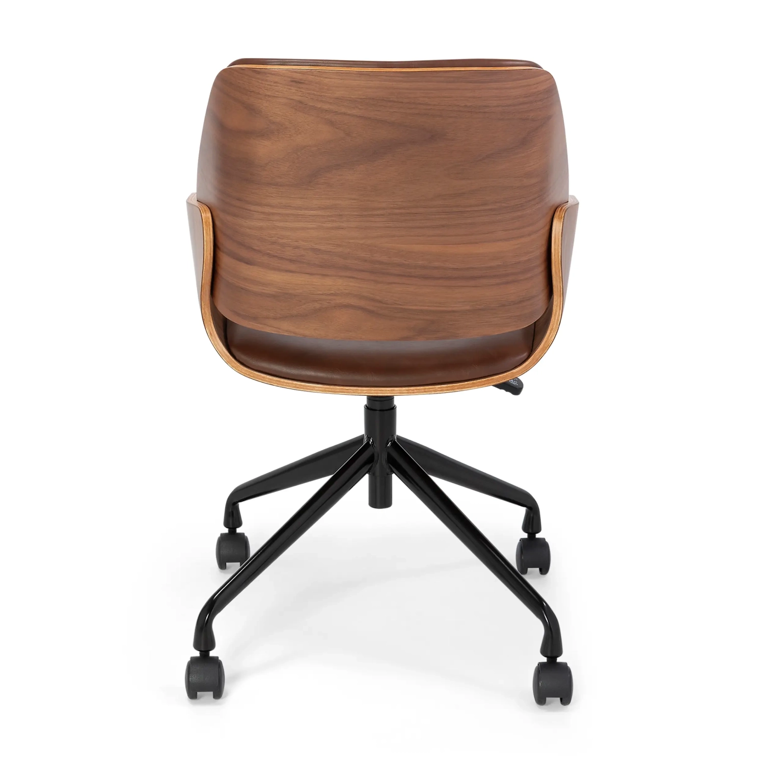Silla de oficina Cleveland Retro de imitación de cuero | Diseño vintage ajustable