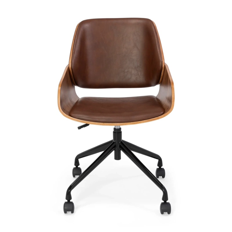 Cleveland Retro Faux Leather Office Chair | Adjustable Vintage Design