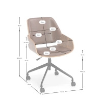 Fauteuil de bureau Cleveland Retro en simili cuir | Design vintage réglable
