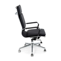 Studio-bureaustoel met hoge rugleuning | Ergonomische bureaustoel van kunstleer