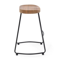 Portland Industrial Bar Stool 66 cm | Solid Elm Wood & Steel
