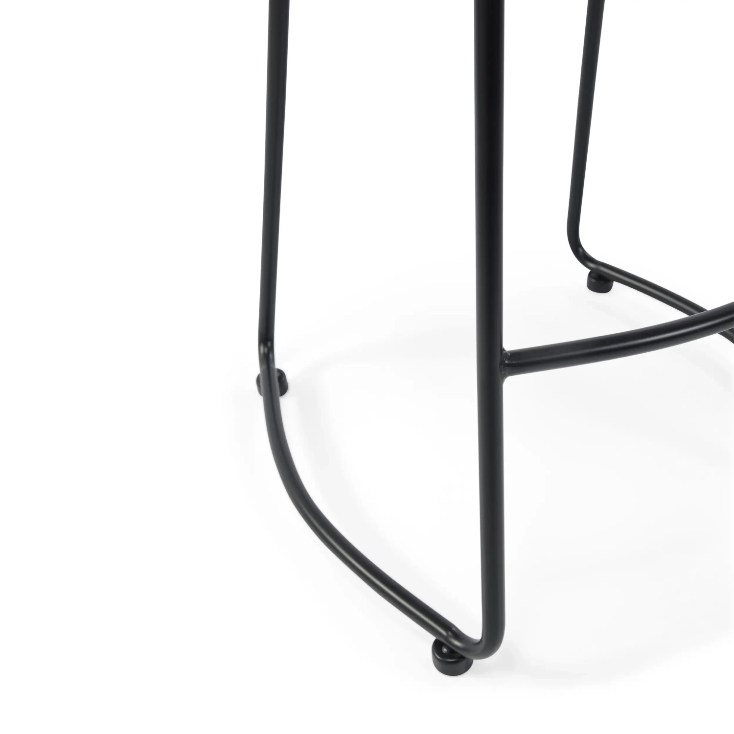 Stołek barowy Portland Industrial 66 cm | Lite drewno wiązowe i stal