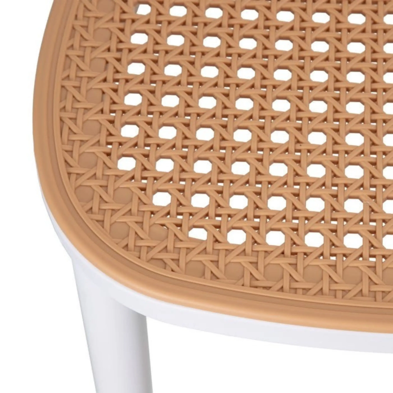 Moulin Vintage-Stuhl aus synthetischem Rattan | Stapelbarer Stuhl für drinnen und draußen
