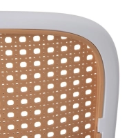 Silla Moulin Vintage de ratán sintético | Silla apilable para interior y exterior