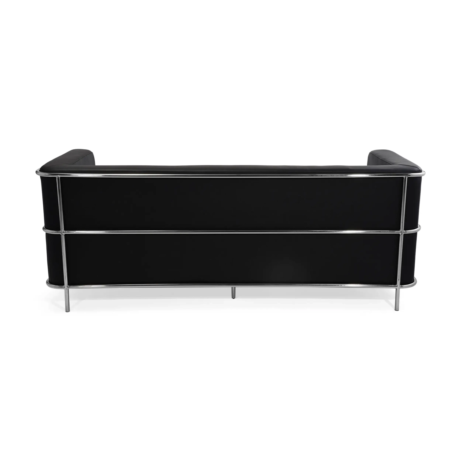 Włoska skórzana sofa trzyosobowa „Torino” | Stelaż ze stali nierdzewnej