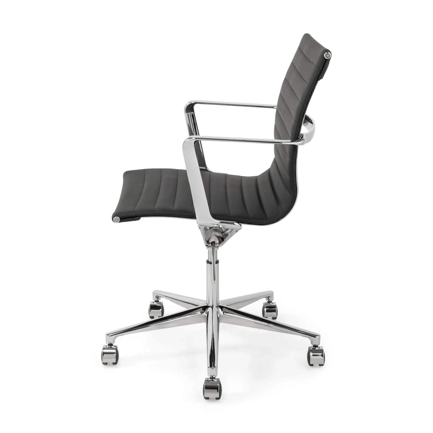 Sedia da ufficio in pelle con schienale basso Task Executive | Sedia da ufficio di alta gamma