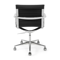 Fauteuil de bureau en cuir à dossier bas « Task Executive » | Fauteuil de bureau haut de gamme