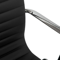 Fauteuil de bureau en cuir à dossier bas « Task Executive » | Fauteuil de bureau haut de gamme