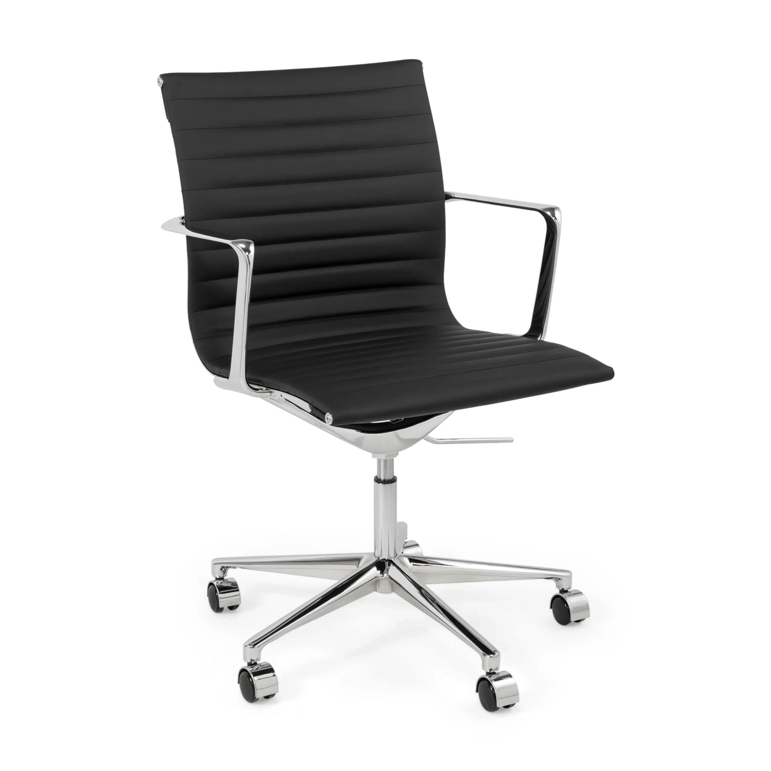 Fauteuil de bureau en cuir à dossier bas « Task Executive » | Fauteuil de bureau haut de gamme