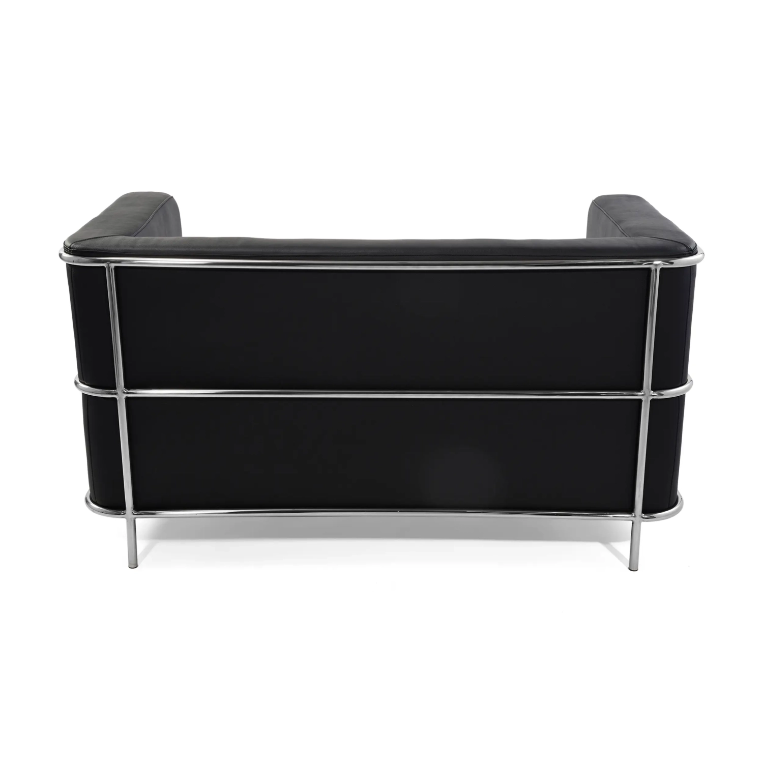 Włoska skórzana sofa dwuosobowa Torino | Stelaż ze stali nierdzewnej
