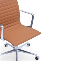 Silla de oficina de cuero con respaldo bajo Task Executive | Silla de oficina de gama alta
