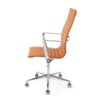 Kancelářská židle Task Executive s vysokým opěradlem a koženým čalouněním | Prémiová ergonomická kancelářská židle