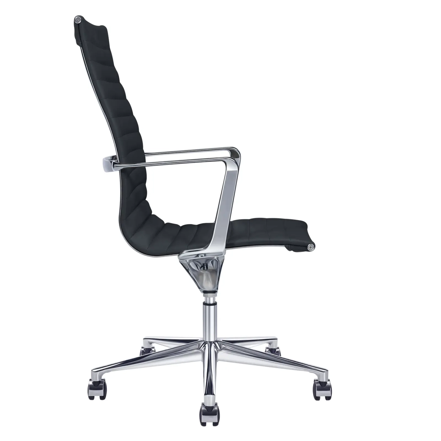 Cadeira de escritório Task Executive com encosto alto em pele | Cadeira de escritório ergonómica premium