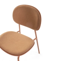 Cadeira de jantar ergonómica empilhável Carlotta | Cadeira estofada moderna