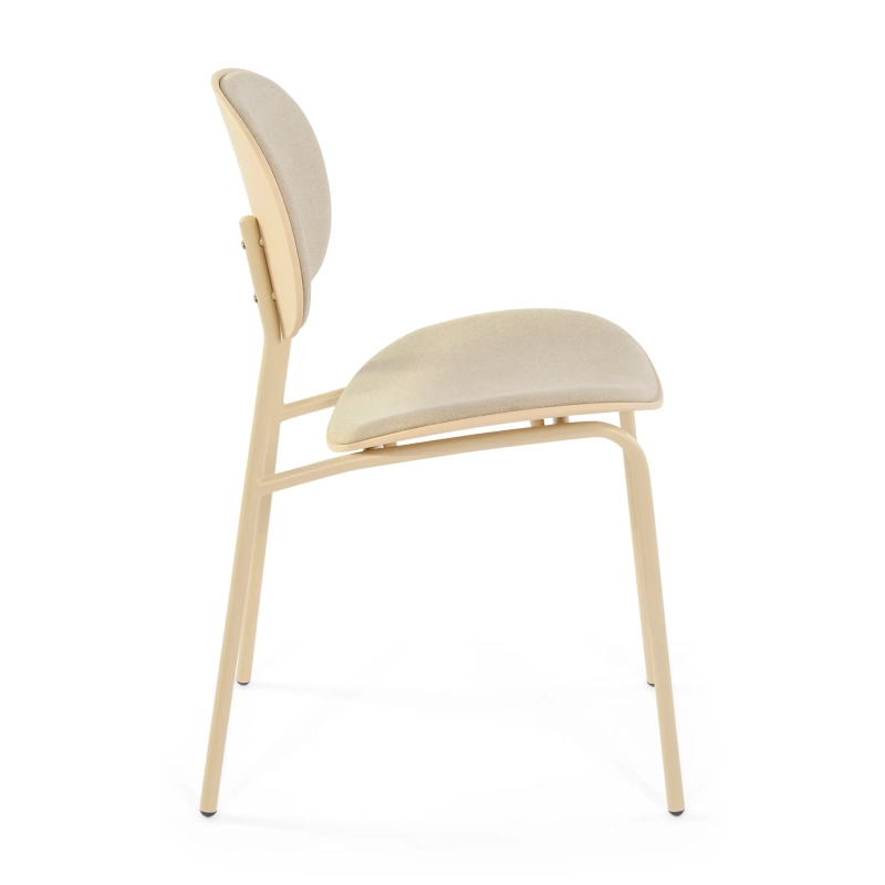 Sedia da pranzo ergonomica impilabile Carlotta | Sedia imbottita moderna
