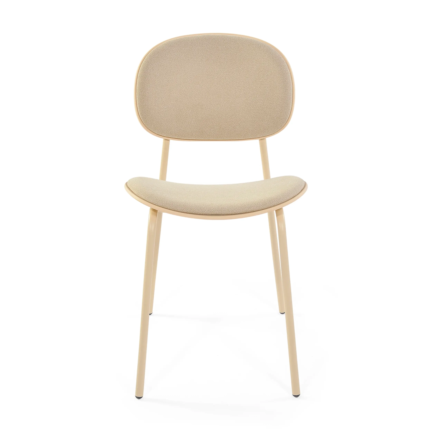 Cadeira de jantar ergonómica empilhável Carlotta | Cadeira estofada moderna