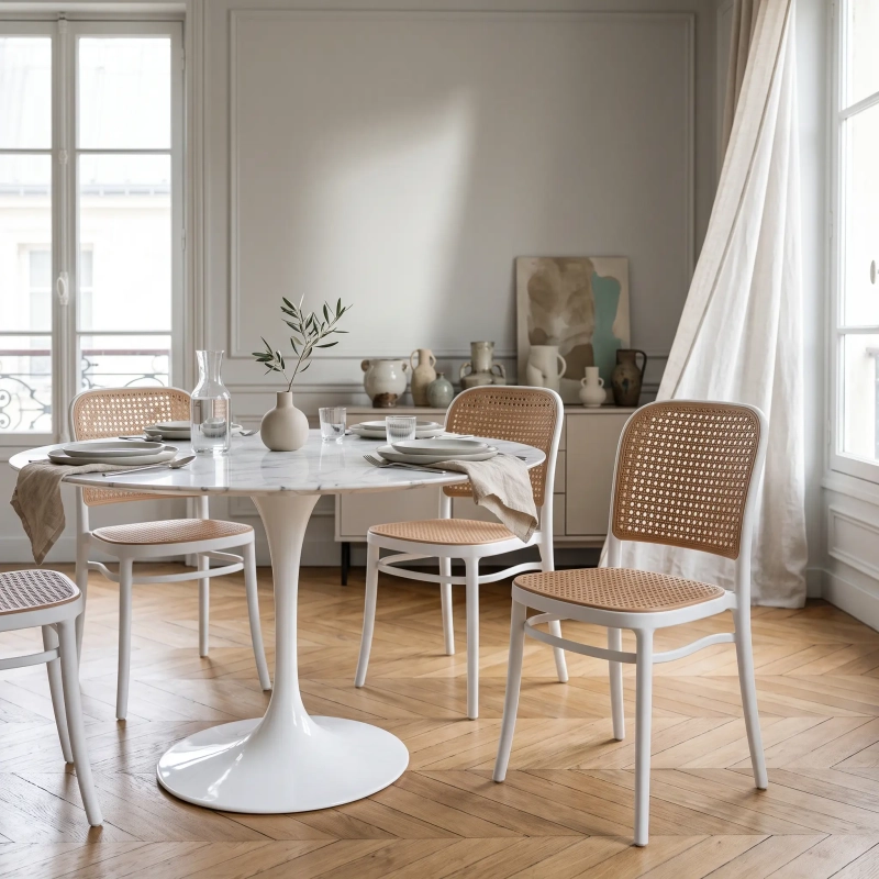 Pack 4 Moulin stolar i syntetisk rotting - Mueble Design