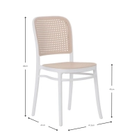 Zestaw 4 krzeseł Moulin z syntetycznego rattanu – Mueble Design